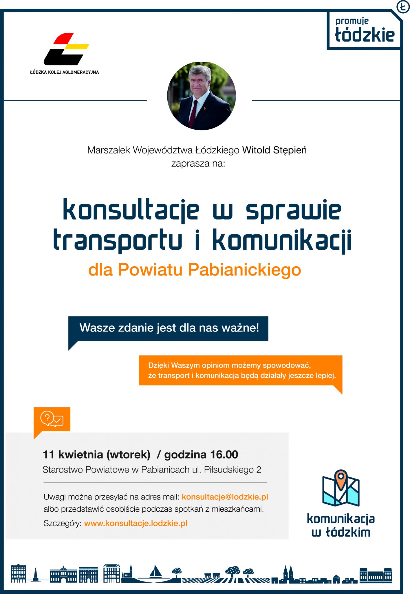 Informacja o konsultacjach transportowych w Pabianicach